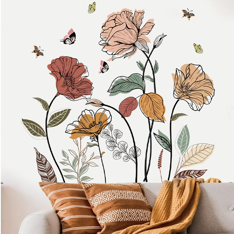 Monstera Thai Constellation - 1 Set Bohemian Flower Wall Stickers,