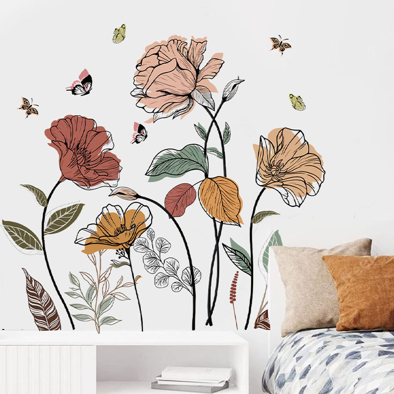 1 Set Bohemian Flower Wall Sti - đánh giá và giá Monstera Thai Constellation