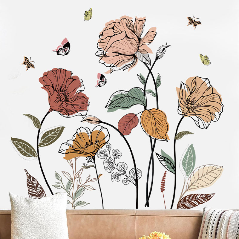 1 Set Bohemian Flower Wall Sti - đánh giá và giá Monstera Thai Constellation